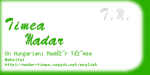 timea madar business card